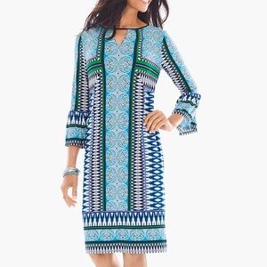 Chico’s Bordered tile-print dress